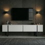 Nordure Soporte para TV Blanco y Negro
